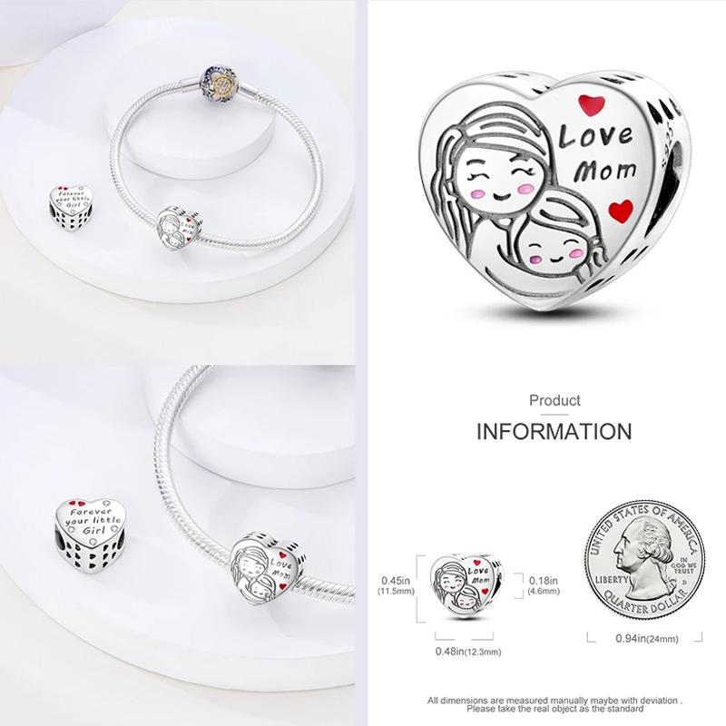 Copper Heart Shaped Warm Family Charm Bead Charms Bead Charms Ideal For 3mm Authentic Bracelets Diy Making Jewellery Mothers Day Gifts