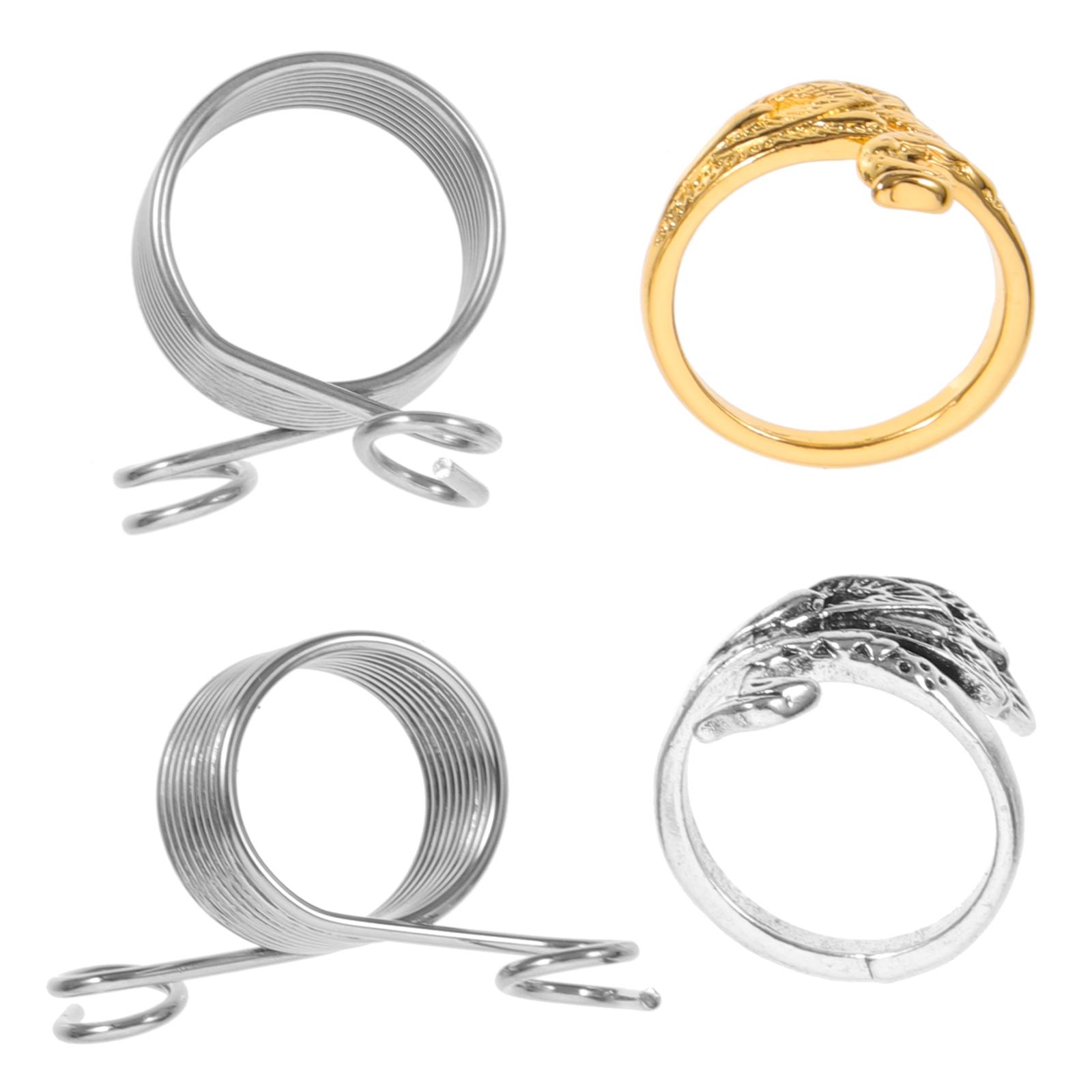 

4 шт. крючки для вязания крючком с плетеным кольцом, маркеры из нержавеющей стали для руководства по вязанию крючком 2X2cm