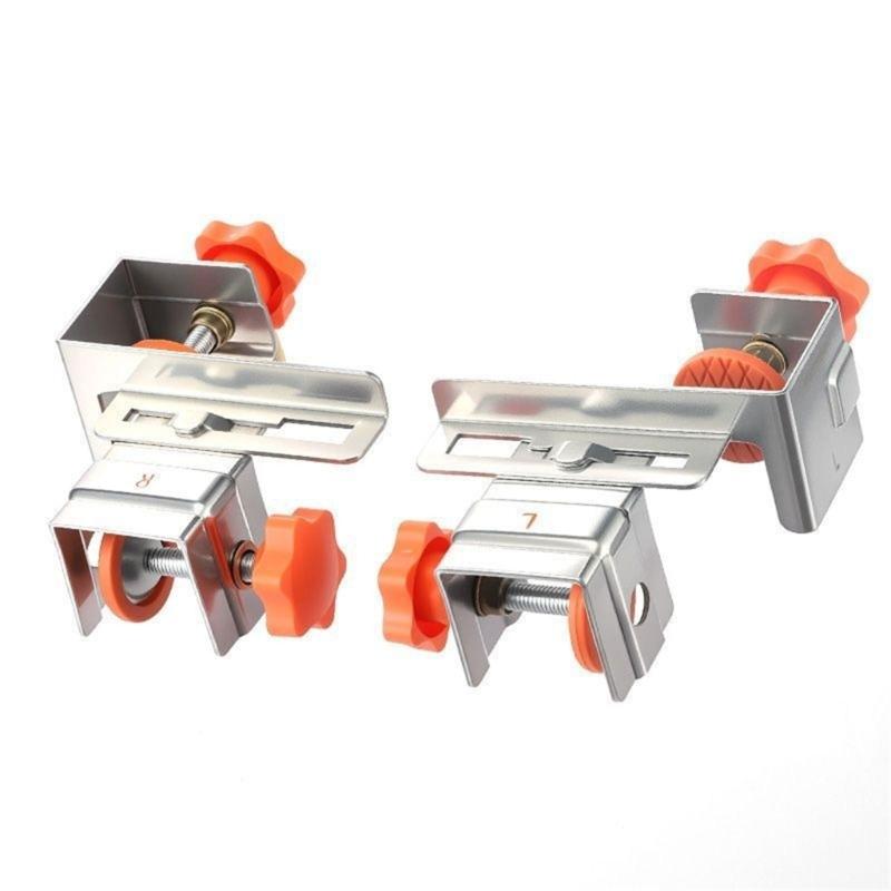 1Pair Metal Steel Drawer Panel Installation Clip Drawer Front Panel Installation Clamp Woodworking Fixing Clamp 1