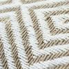 Ethnic Cushion Ikat Pattern White and Beige 60x40