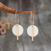 1 Pair Bohemian Minimalist Geometric Circle & Bar Shape Alloy Hoop Earrings, Fashion Multi-Color Alloy Earring Rings for Women, Gift