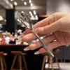 Edelstahl Rundlöffel Net Rot Golden Dinner Langer Griff Rühren Dessertlöffel Für Küchenzubehör Gadgets