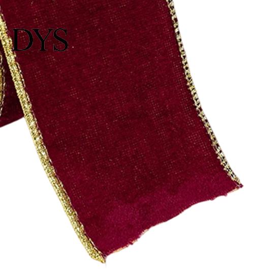Wide Ribbon for Wreaths Velvet Christmas Ribbon, 2.5 x 78 Inch Wired with Gold Edges Red Green Gift Wrapping, Bow Making, DIY Crafts, Garland, Wreath,