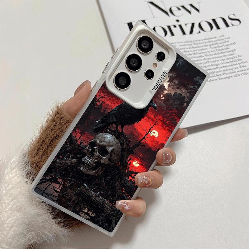 Coque de téléphone souple Art Écarlate Vampire Gothique pour Samsung Galaxy S24 S25 FE S26 Edge S23 Ultra S22 Plus S21 + Housse arrière antichoc