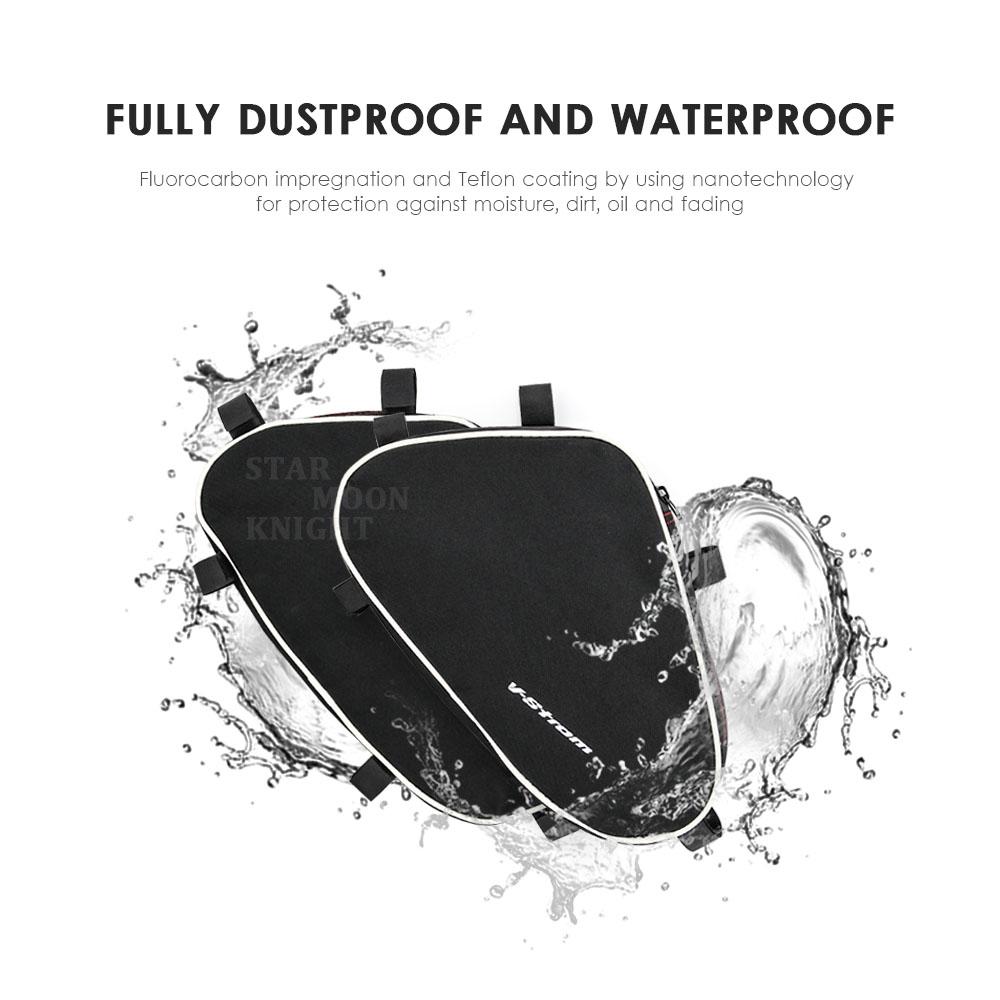 Motorcycle Frame Crash Bars Waterproof Bag Tool Placement Travel Bag For Suzuki V-Strom DL650 DL1000 For Givi For