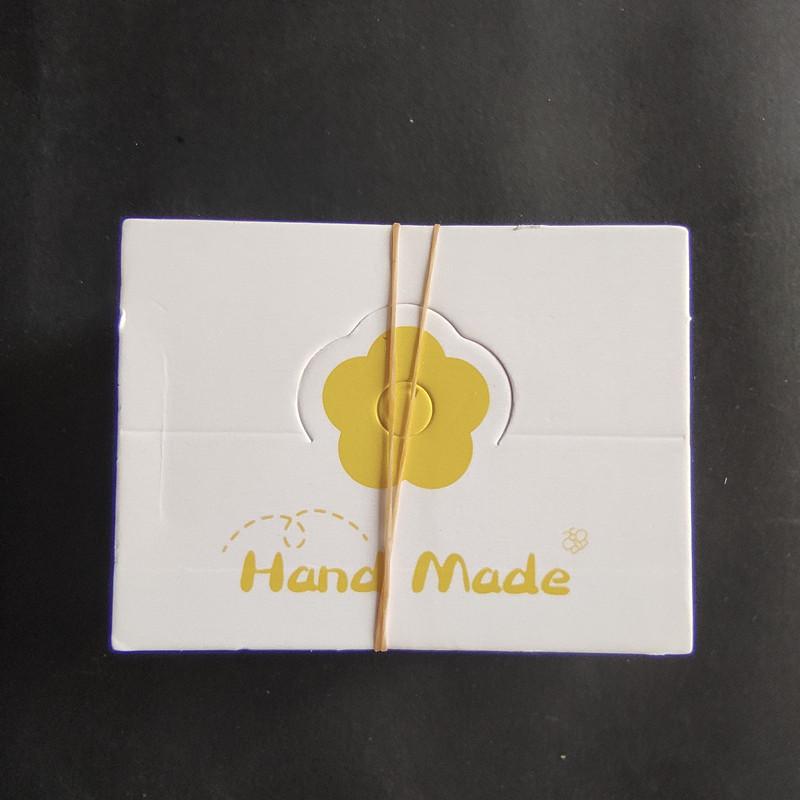 "Hair Accessory Wrapping Cards: 100 Sheets, 8x6CM, Bow Tie Folding, White"