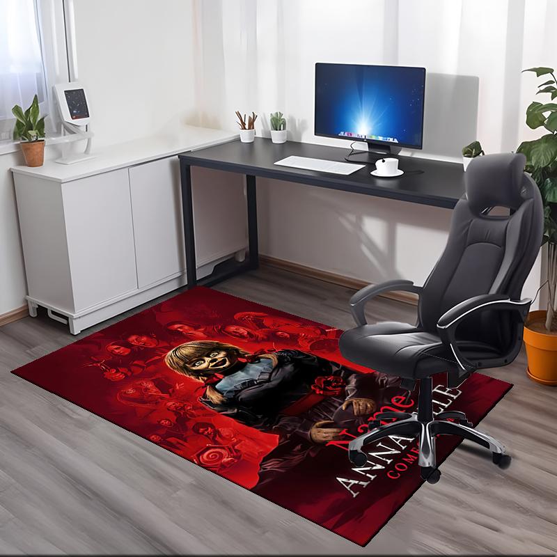 Custom Name Halloween horror Printed Carpet, for Office Chair Living Room Bedroom Kitchen Room Decor Gifts.
