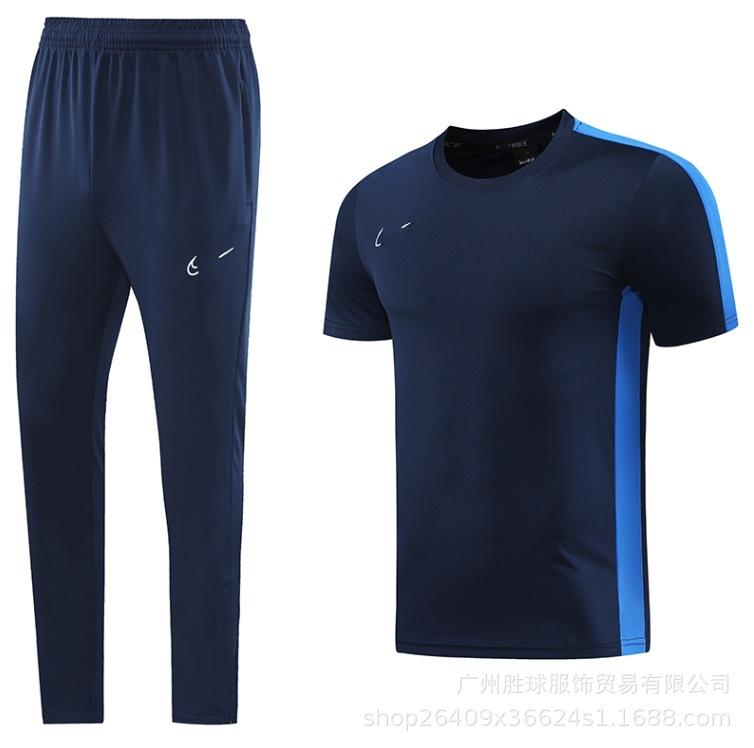 Nk Tuta da Allenamento Pantaloncini a Maniche Corte Casual, Maglia da Calcio, Maglia di Classe, Maglia Sportiva Fitness da Corsa per il Commercio Estero