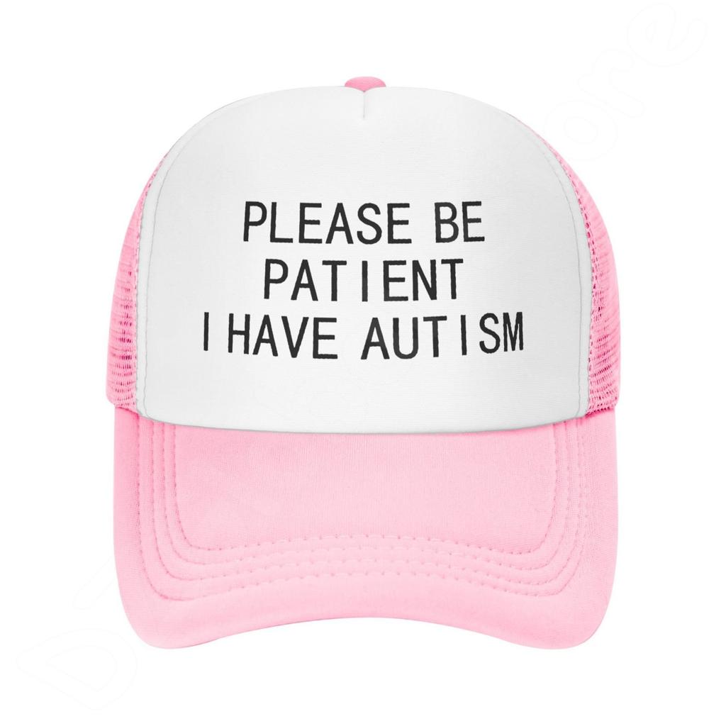 Please Be Patient I Have Autism Letter Casual Washed Cotton Baseball Cap Men Solid Denim Dad Hat Visor Outdoor Trucker Caps