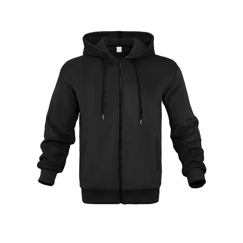 Men's Super Soft Composite Fleece Fashion Casual Zipper Cardigan Hooded Jacket Men's Sweater