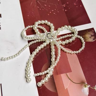 Eleganter Perlen-Schleifenknoten-Charme für die Schmuckherstellung, DIY-Schlüsselanhänger, Halsketten, Ohrringe, Basteln, Schuhschnalle, Ornament-Zubehör
