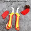 Hand Tool Insulated Knife Electricians Wire Stripper Cable Stripping Snips Straight Curved Blade Rubber Handle Peeling