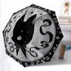 1pc Cat Moon Automatic Open/Close Umbrella, Windproof, Folding Compact Umbrella with Lightweight Design for Women/Men096