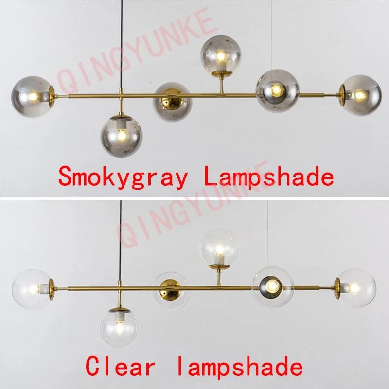 Glass Ball Lampshade Pendant Lights Loft Bar Lustre Kitchen Home Decoration Accessories Decor Living Room Hanging Lamp Fixture