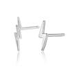 S925 Silver Lightning Stud Earrings - Niche High-End Gold Design for Women
