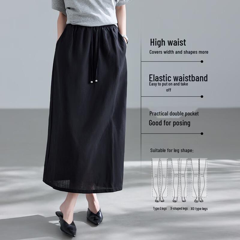

VICTORIA&VERA H-Line Casual Straight Skirt L