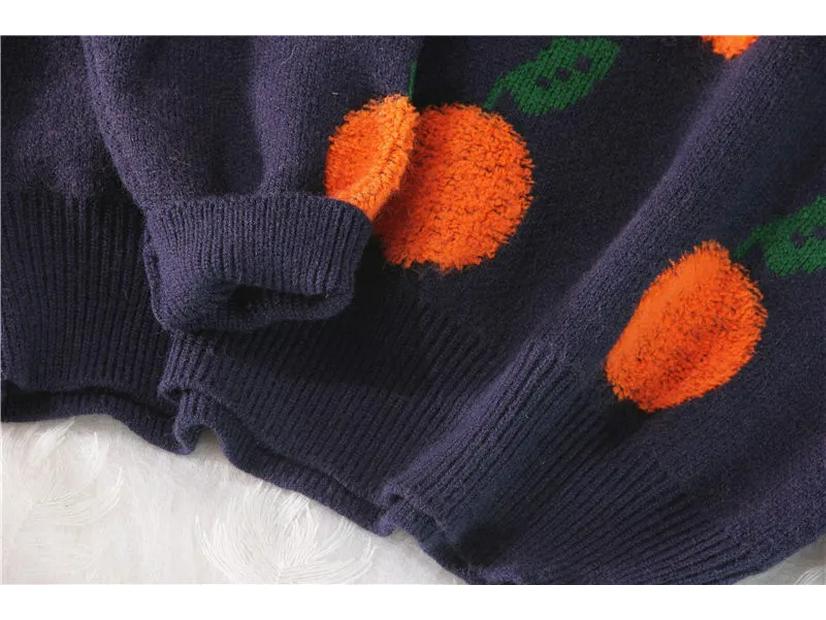 2024 Damen Herbst/Winter Orange Rollkragen Koreanischer Stil Warmer Wollpullover