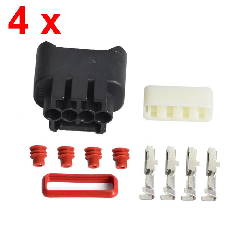 4x Ignition Coil Plug Connector Kits for Toyota Corolla NZE121 ZZE120/Altezza SXE10 GXE10/Caldina ST215, Replace for 90980-11885