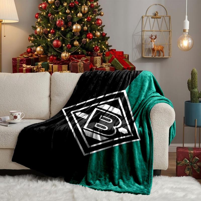 Coperta con Emblema di Monchengladbach Leggera Coperta Ideale per il Letto Perfetta per Viaggi, Campeggio, Soggiorni, Uffici, Divani, Regalo di Natale per tifosi
