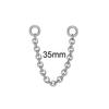 Chaîne de Nez Fashion en Titane Double Chaîne 25-50mm Chaîne Narine Chaîne à Trois Niveaux DIY Piercing Hélix Piercing Oreille Nez Bijoux
