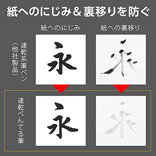 Pentel Brush Pen, Quick Drying, Medium Nib, 10 Pens, XFPD5L