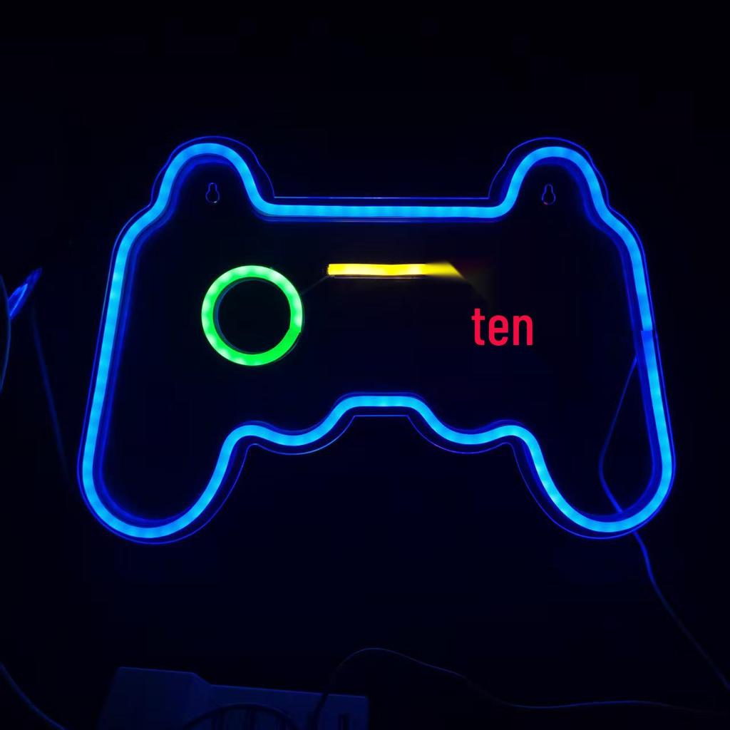 Geschlechtsneutrales Neon-Gamecontroller-Licht für Innendekoration