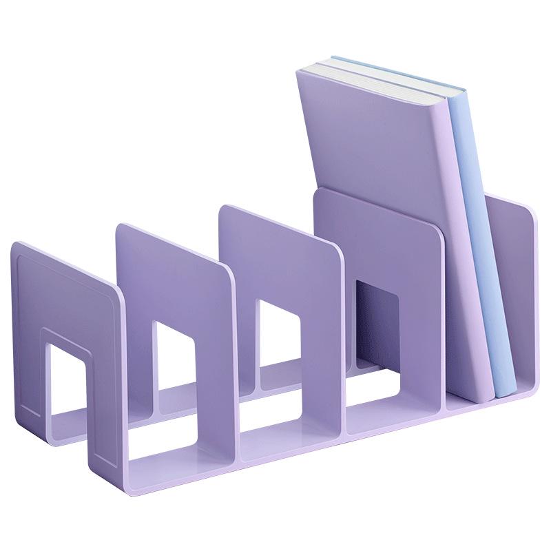 Thickened 4-Grid Plastic Book Stand and File Holder