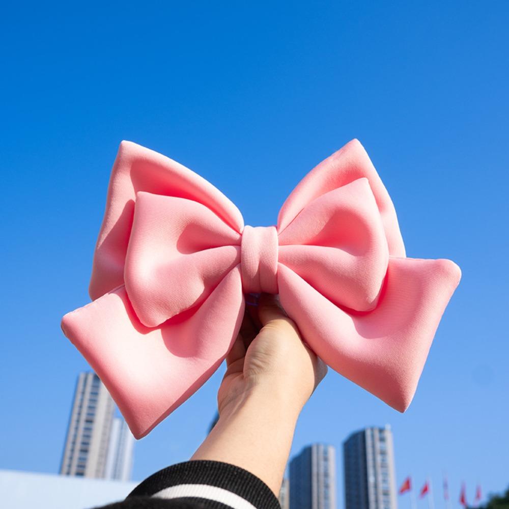 Cloth Cloth Satin Ribbon Bow 12 Colors Helmet Headwear Helmet Bowknot Electric Vehicle Decoration