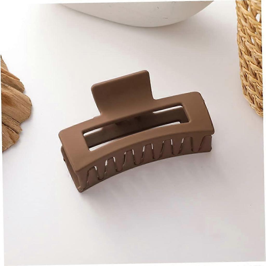Haarklammern Quadratisch Rutschfest Fangspange Starker Halt Haarkiefer-Accessoires für Damen Mädchen 4 Stück, Haarkieferklammern grün+pink+kaffee+schwarz)(4 Stück