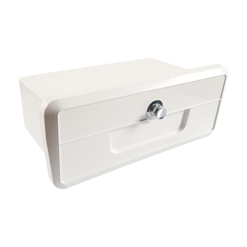 Push Lock Marine Recessed Glove Box Storage With 2 Cup Holders For Boat Console Dashboard Cabin Cabinet ABS Hatch Organizer