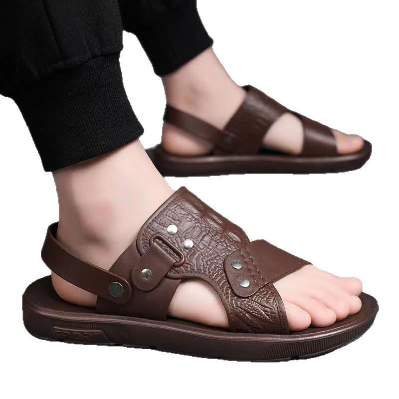 Men's sandals summer waterproof soft-soled non-slip beach shoes new large-size casual cool slippers
