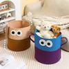 Cute Laundry Basket Big Eye Decor Foldable Laundry Hamper for Bathroom Dirty Clothes Storage Bag Kid Toy Organizer