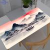 Tapis de Souris Grand Peinture à l'Encre Paysage Gamer Accessoires de Jeu Vitesse Clavier Bordure de Verrouillage en Caoutchouc Tapis de Bureau Tapis de Souris pour Ordinateur Portable