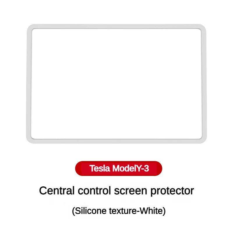 Pentru Tesla Model 3/Y, cadru de protecție din silicon, capac de margine, ecran de control central, ecran de navigație, accesorii pentru mașină Zr