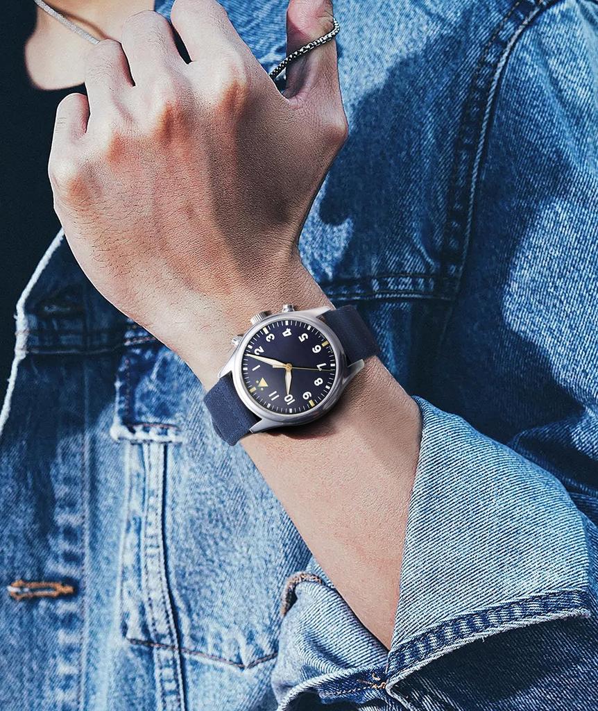 Watch Band Canvas Watch Strap Quick Release Fabric Watch Strap Double Fabric Replacement Strap Highly Breathable Adjustable Unisex 18mm Dark Buckle
