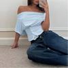 Women Summer Cowl Neck Short Sleeve Button Detail Slim Fit Solid Color Casual Blouse
