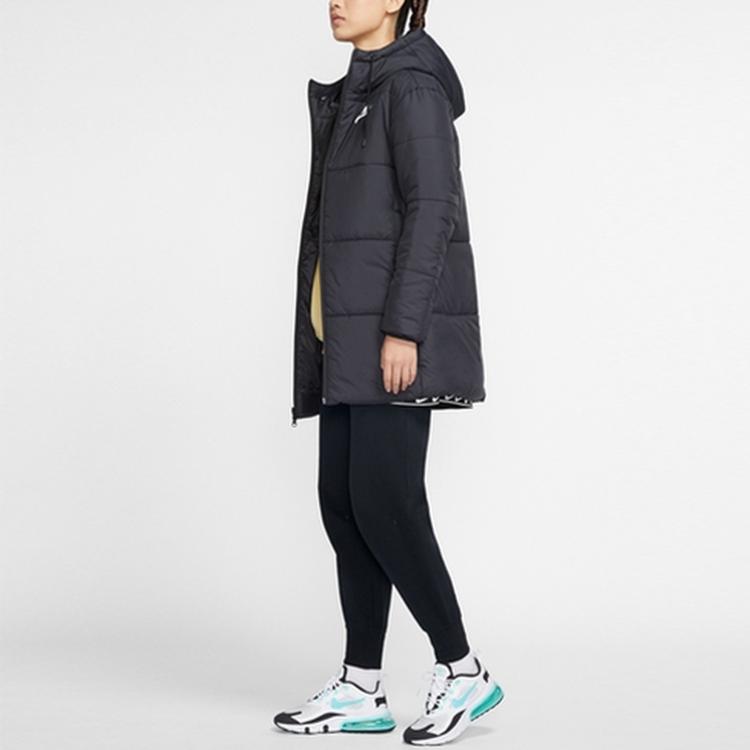 Nike Synthetic Fill Hooded Cotton Jacket Winter Women jackets Black CV8671-010