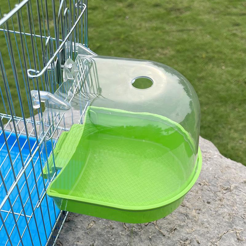 Grande Boîte de Bain Transparente pour Perruches Ondulées, Calopsittes, Inséparables, Perruches - Jouets et Fournitures pour Petits Oiseaux.