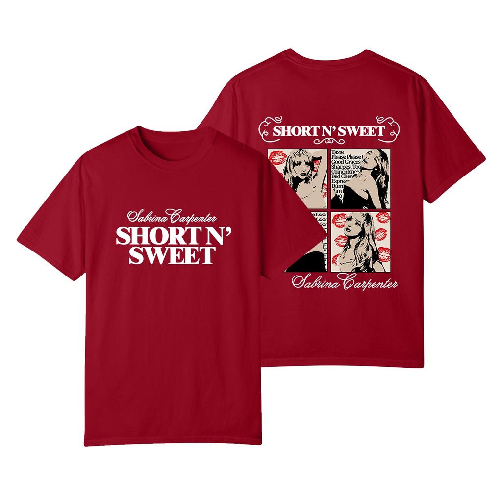 Damen bedrucktes Oberteil mit kurzem Arm und V-Ausschnitt