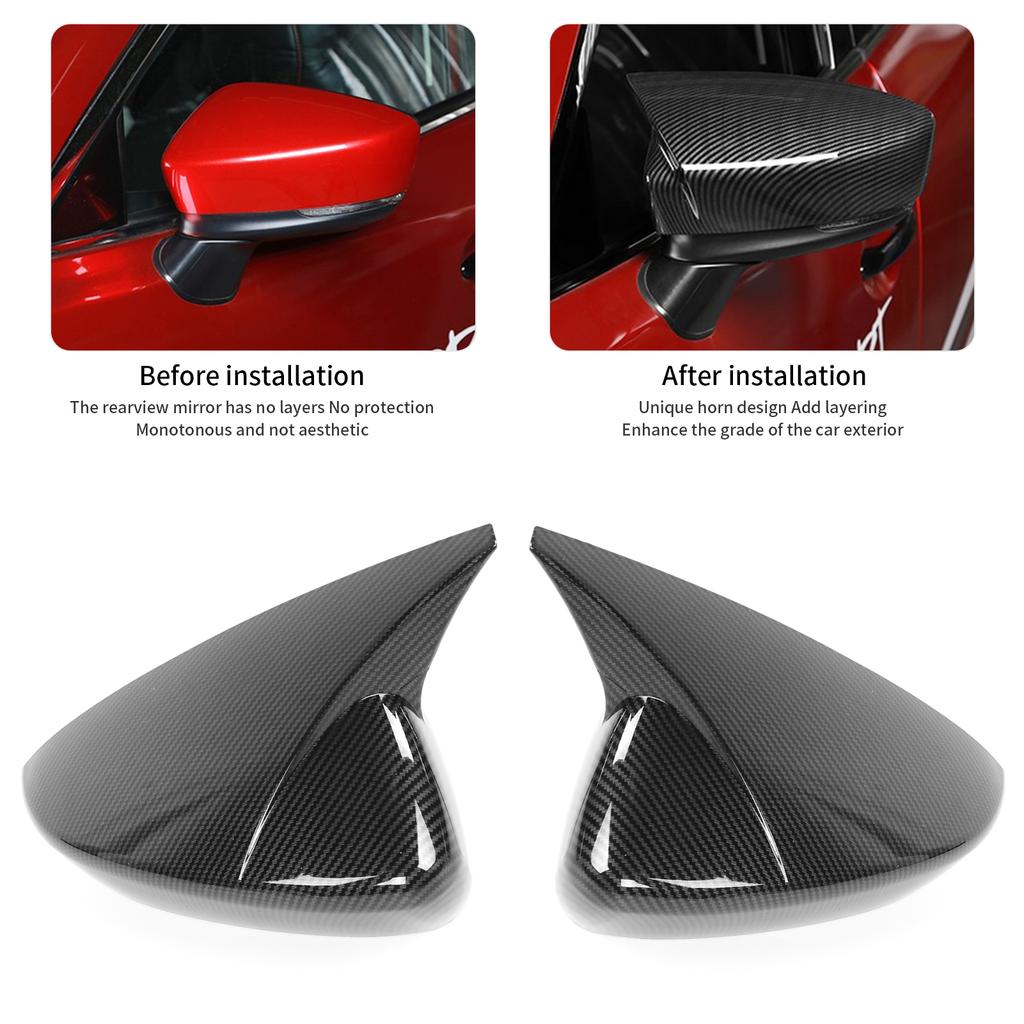 Pair Horn Side Mirror Housing or Cover Fit for 3 Axela 2020