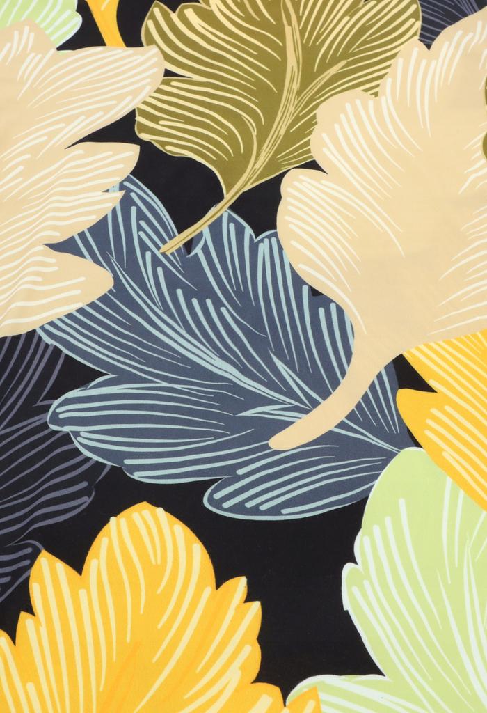 Beige Yellow Leaves Pattern Elastic Chair Cover [21Ca]