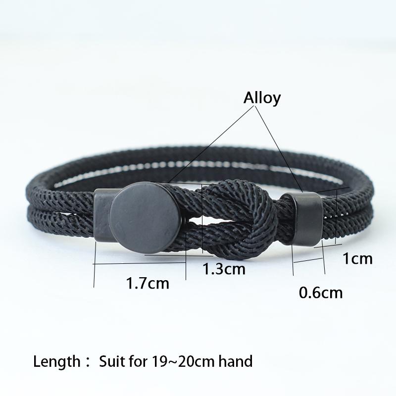 Noter Fashion Rope Bracelet Men Grade A 4mm Lucky Cord Chain Braslet Bangle Perfect Gift For Him Leisure Versatile Accessories
