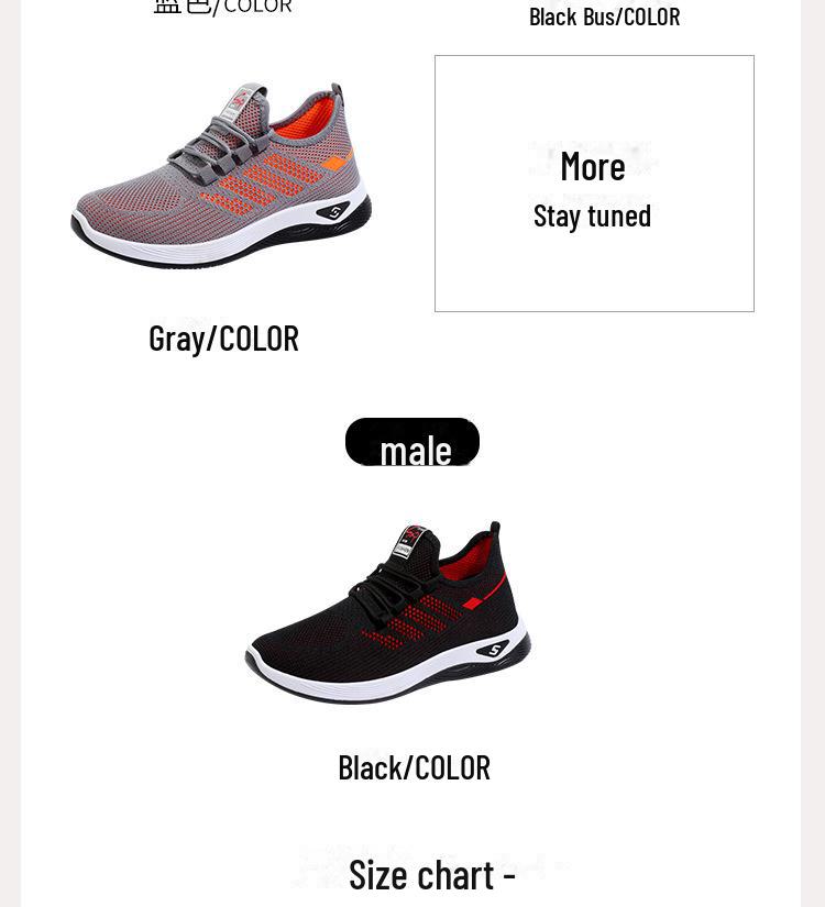 Lässige Wanderschuhe mit weicher Sohle für Herren, atmungsaktive Mesh-Sneaker für Senioren