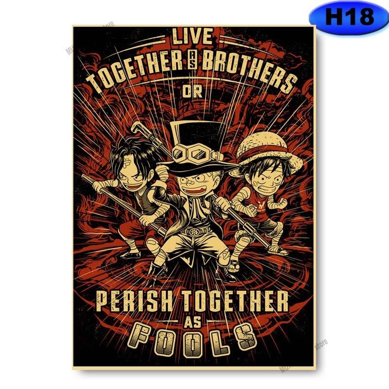 Vintage klasické anime plakáty postav Kraft Paper Slayer/Haikyuu Plakát Anime Dekor Pokoj Bar Kavárna Nástěnná malba