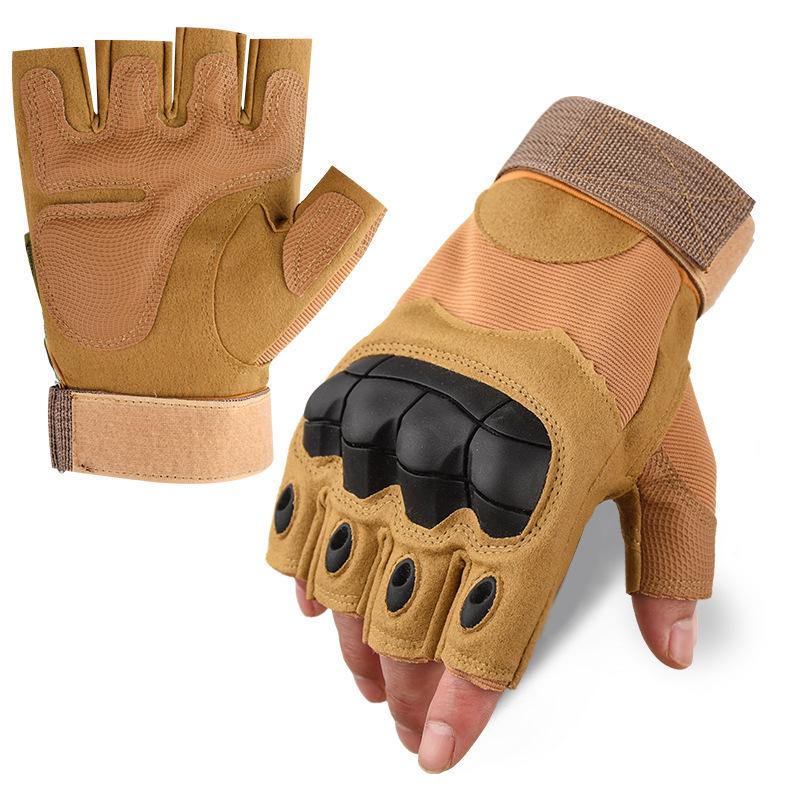 Men's Tactical Non-Slip Hard Shell Combat Gloves for Outdoor and Cycling
