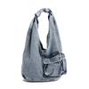 Borse a Gilet da Spalla in Denim Retrò per Donna Stile Semplice Pigro Borsa a Mano da Donna Tote Grande Capacità Studenti Universitari Ragazze Borsa a Secchiello