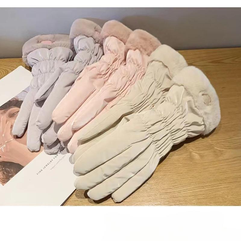 Winter Neue Damen Mode Handschuhe Winter Warme Winddichte Wasserdichte Handschuhe mit Plüschfutter Für Kaltes Wetter Outdoor-Sport