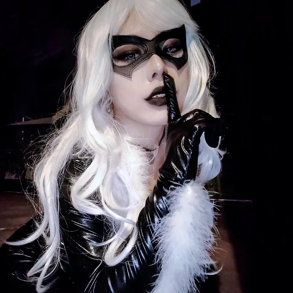 Gothic Style PU Leather Mask Handsome Cat Eye Mask Unisex Cosplay Mask Role Play