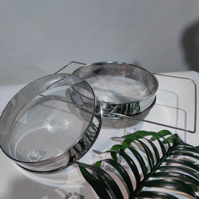 304 Stainless Steel Multi-Functional Honey Filter Mesh Sieve, Ultra-Fine Double Layer, Adjustable for Impurities Extraction.