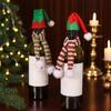 Mini Santa Hat and Scarf Kit for Wine Bottles Enhances Festive Atmosphere at For Christmas Parties and Holiday Events